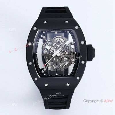 BBR Factory Swiss Richard Mille RM055 Bubba Watson Black Ceramic 49.9mm watches